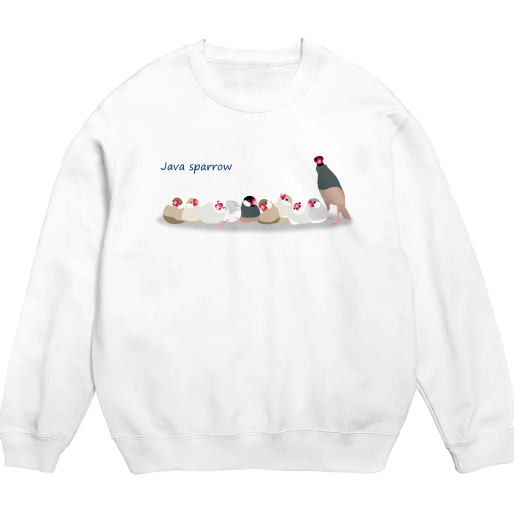 みどりの雑貨店の文鳥いろいろ Crew Neck Sweatshirt