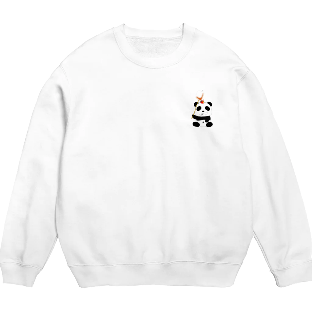 焚き火パンダの焚き火パンダ Crew Neck Sweatshirt