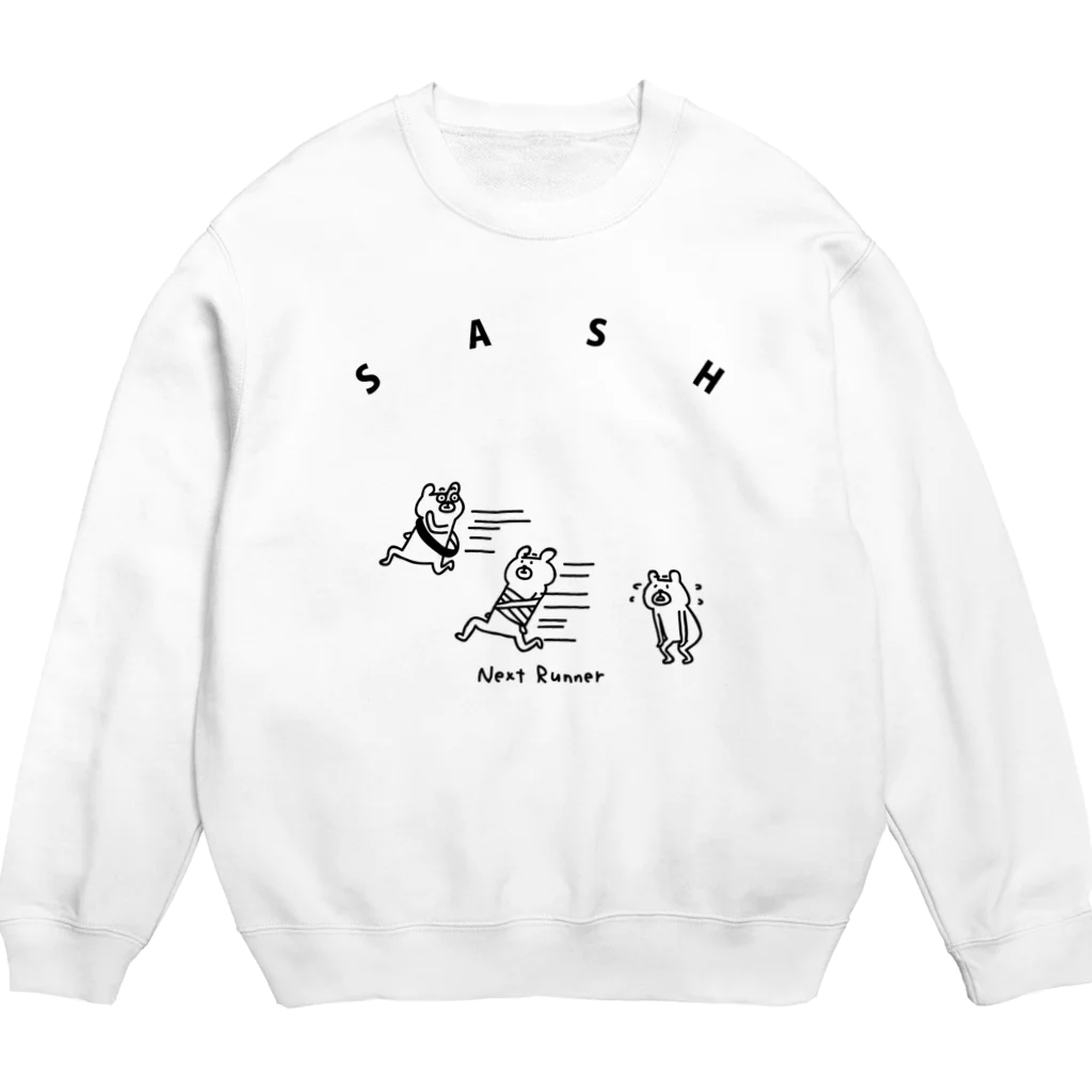 PokuStarのぐるぐる巻きのタスキ Crew Neck Sweatshirt