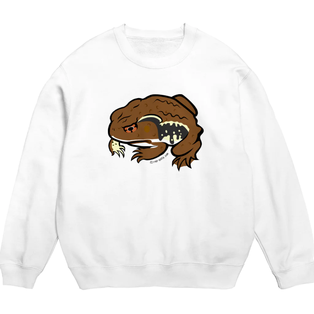 もむのふの爬虫類グッズやさんのどっしりヒキガエル Crew Neck Sweatshirt