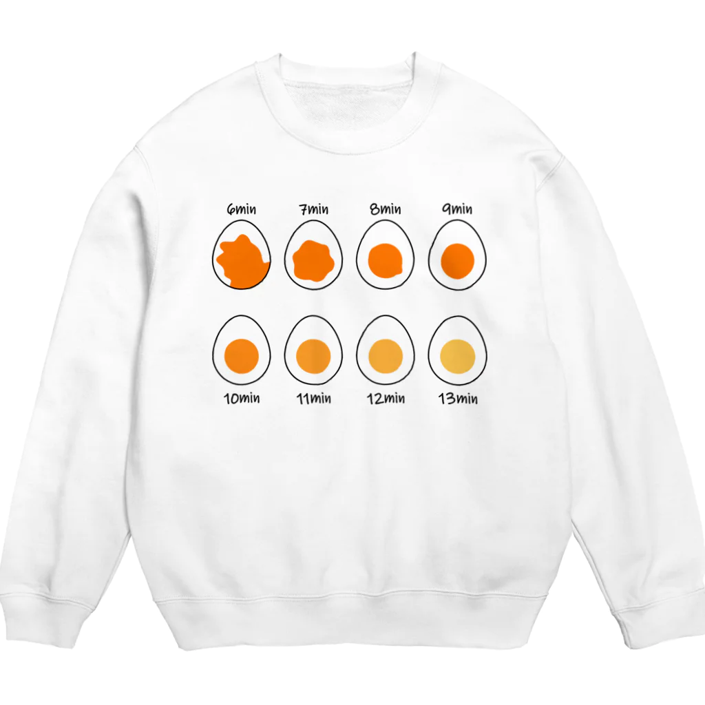 おもしろTシャツ KUSUTTOのゆで卵のゆで時間 Crew Neck Sweatshirt