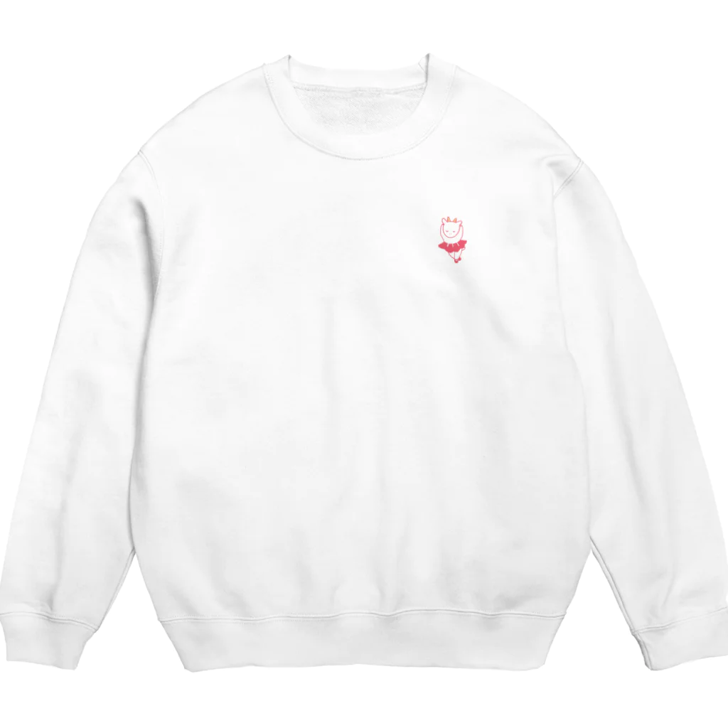 げんじぃの吉がけ牧場 / 76歳のヤギ飼いのバレリーナやぎ「おかゆ」（胸のみ） Crew Neck Sweatshirt