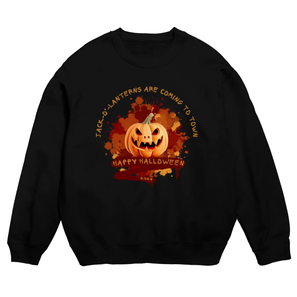 Yaya-rrのハロウィンのかぼちゃ「ジャック・オー・ランタン」 Crew Neck Sweatshirt