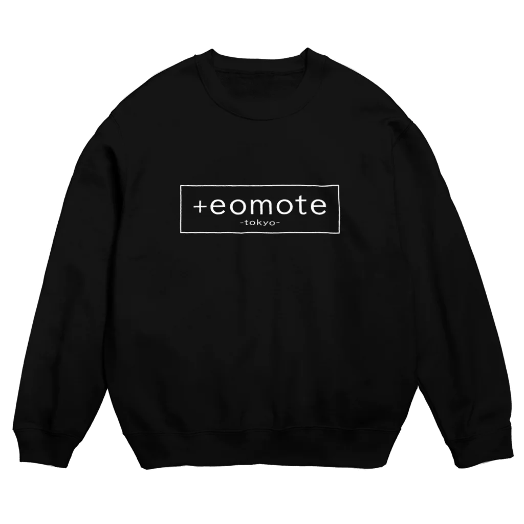 eomoteのeomoteのシンプルなロゴ（囲い文字）が入ったスウェット（黒） Crew Neck Sweatshirt