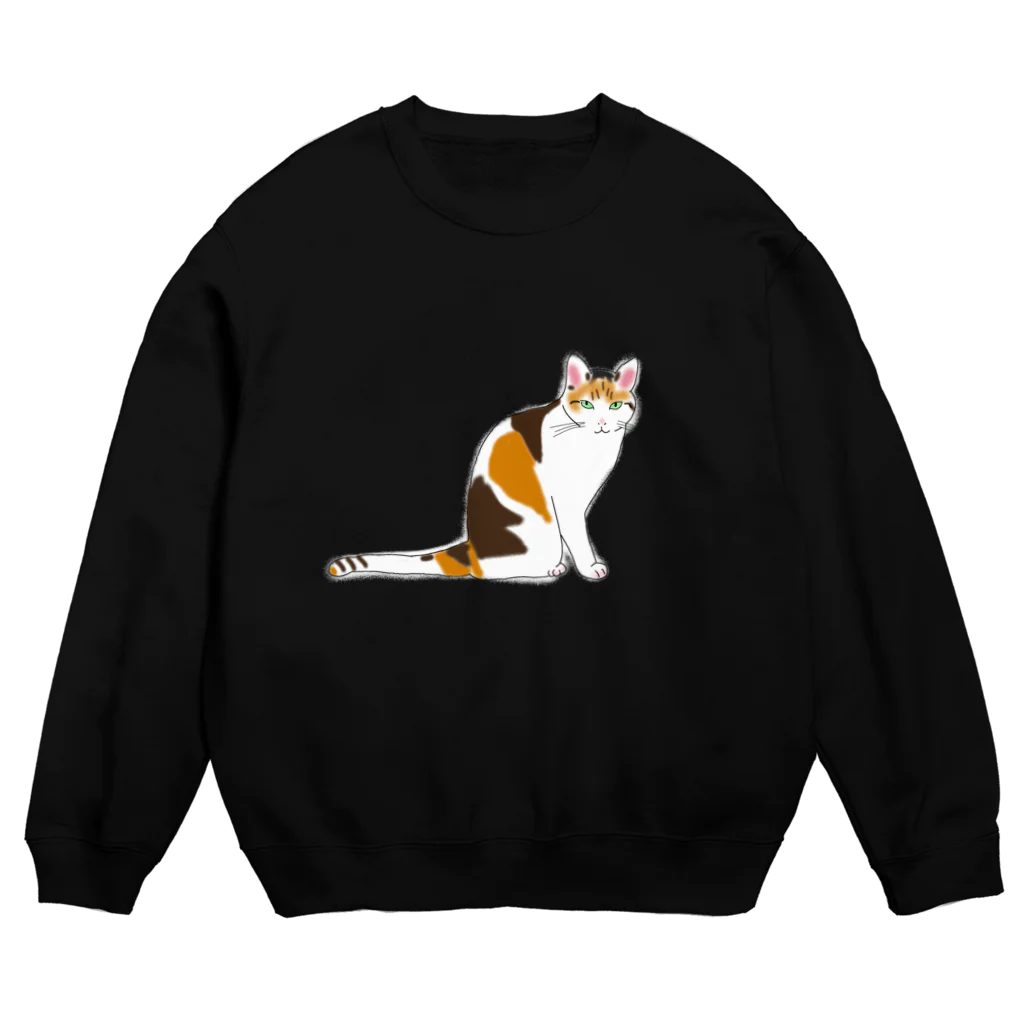 小鳥と映画館のタマ 美ネコ Crew Neck Sweatshirt