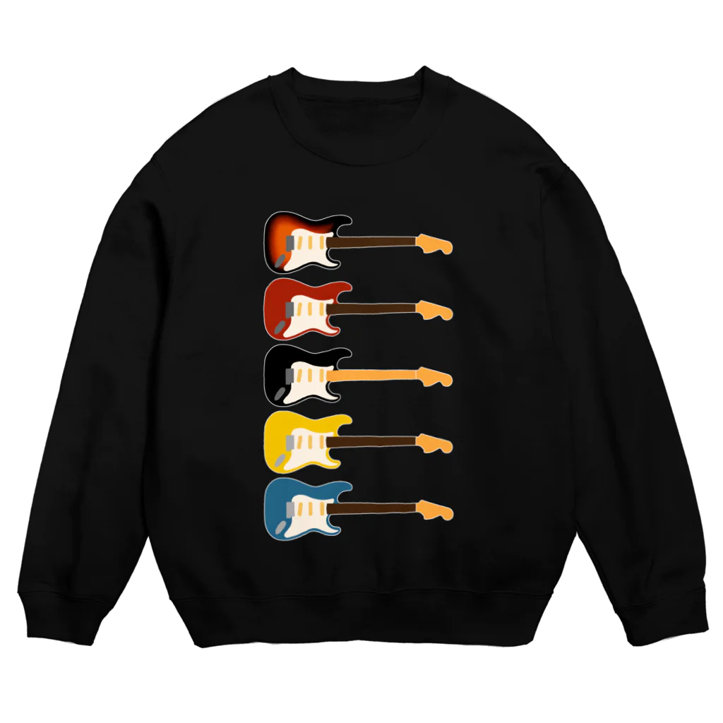 MOCOPOCOのギターがズラリ(色違い) Crew Neck Sweatshirt