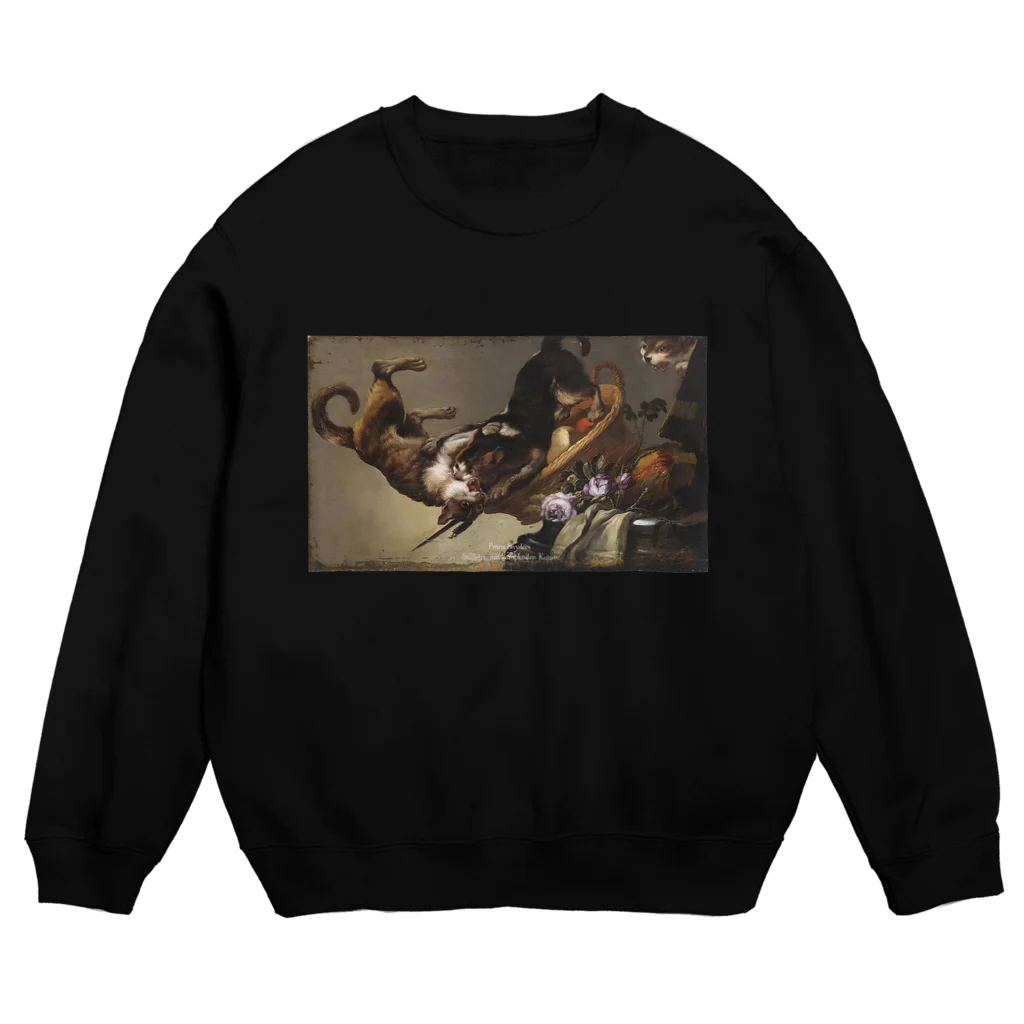 ゆーさんのフランスとワークショップスナイダーズ  猫と戦う静物 Crew Neck Sweatshirt