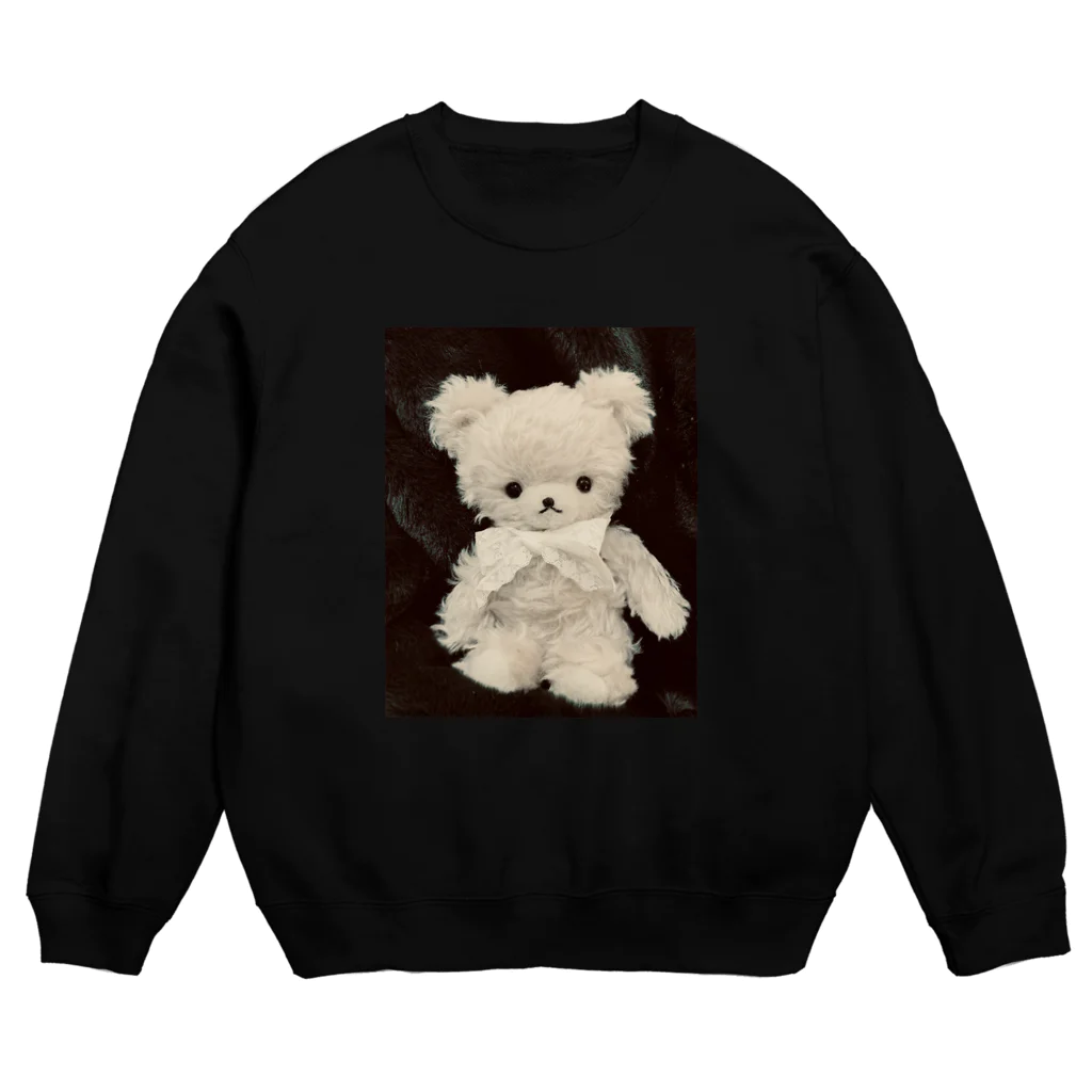 くまちゃんローズのローズちゃん(ふわふわグリーン しろくろver) Crew Neck Sweatshirt