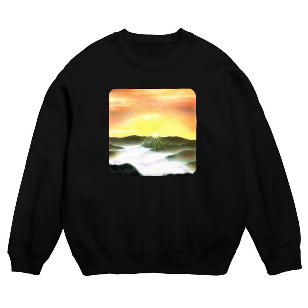 始季彩＠suzuriの曙光 Crew Neck Sweatshirt