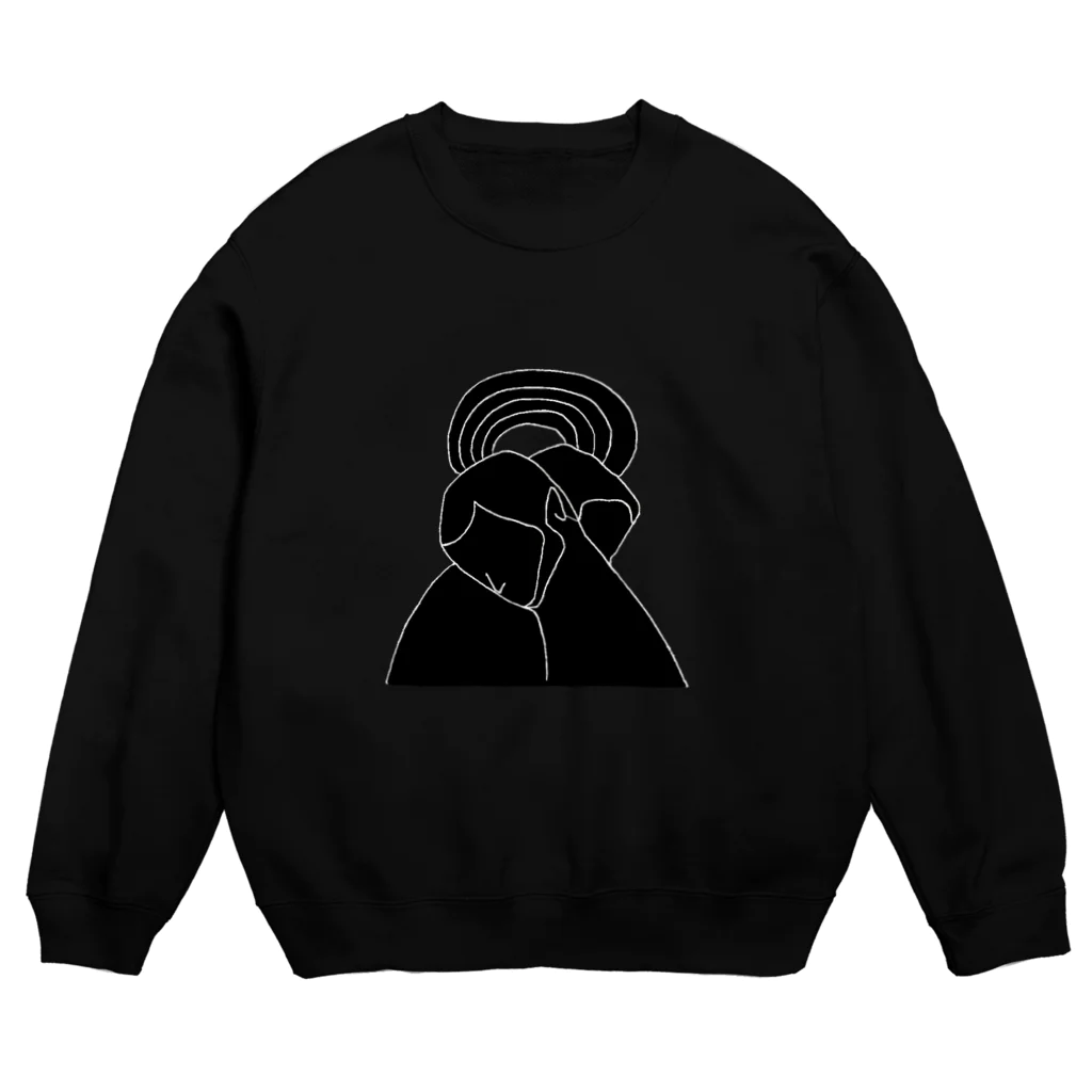 happinessのG hug -black- Crew Neck Sweatshirt