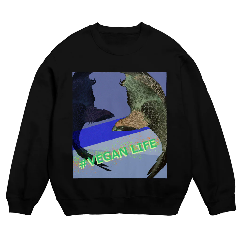 VEGAN LIFEの鷹のビーガンライフ Crew Neck Sweatshirt