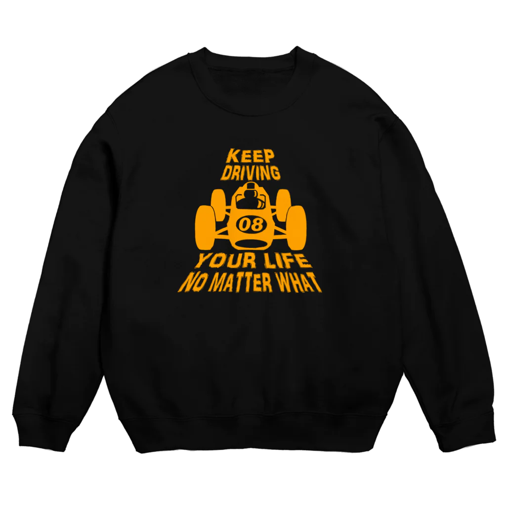 キッズモード某のレトロカーレーサー(イエロー) Crew Neck Sweatshirt