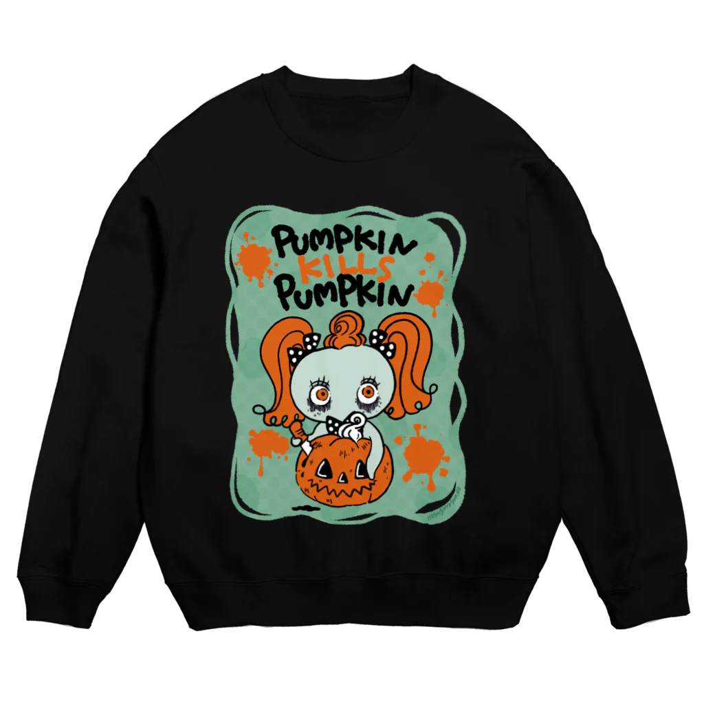 Cast a spell !! by Hoshijima SumireのPUMPKIN KILLS PUMPKIN Crew Neck Sweatshirt