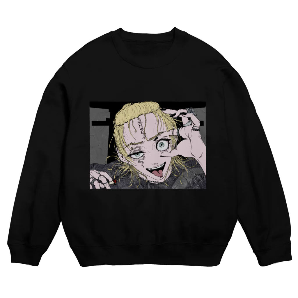 をとり。の南無阿弥陀仏くん Crew Neck Sweatshirt