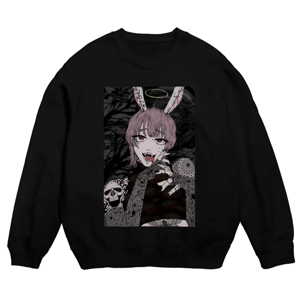 をとり。の兎さん Crew Neck Sweatshirt