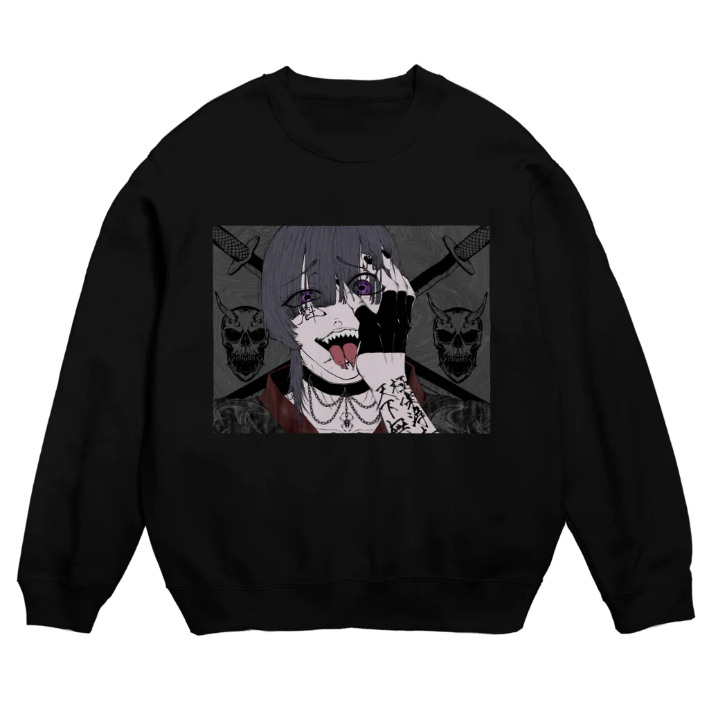 をとり。の極楽浄土くん Crew Neck Sweatshirt