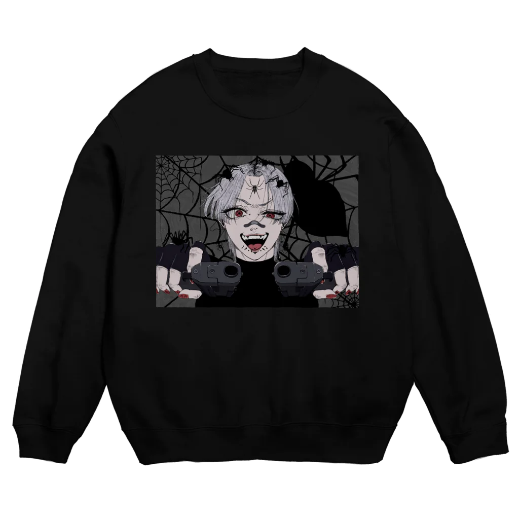 をとり。の蜘蛛ちゃん Crew Neck Sweatshirt