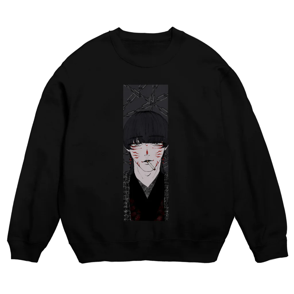 をとり。の狐二郎くん Crew Neck Sweatshirt