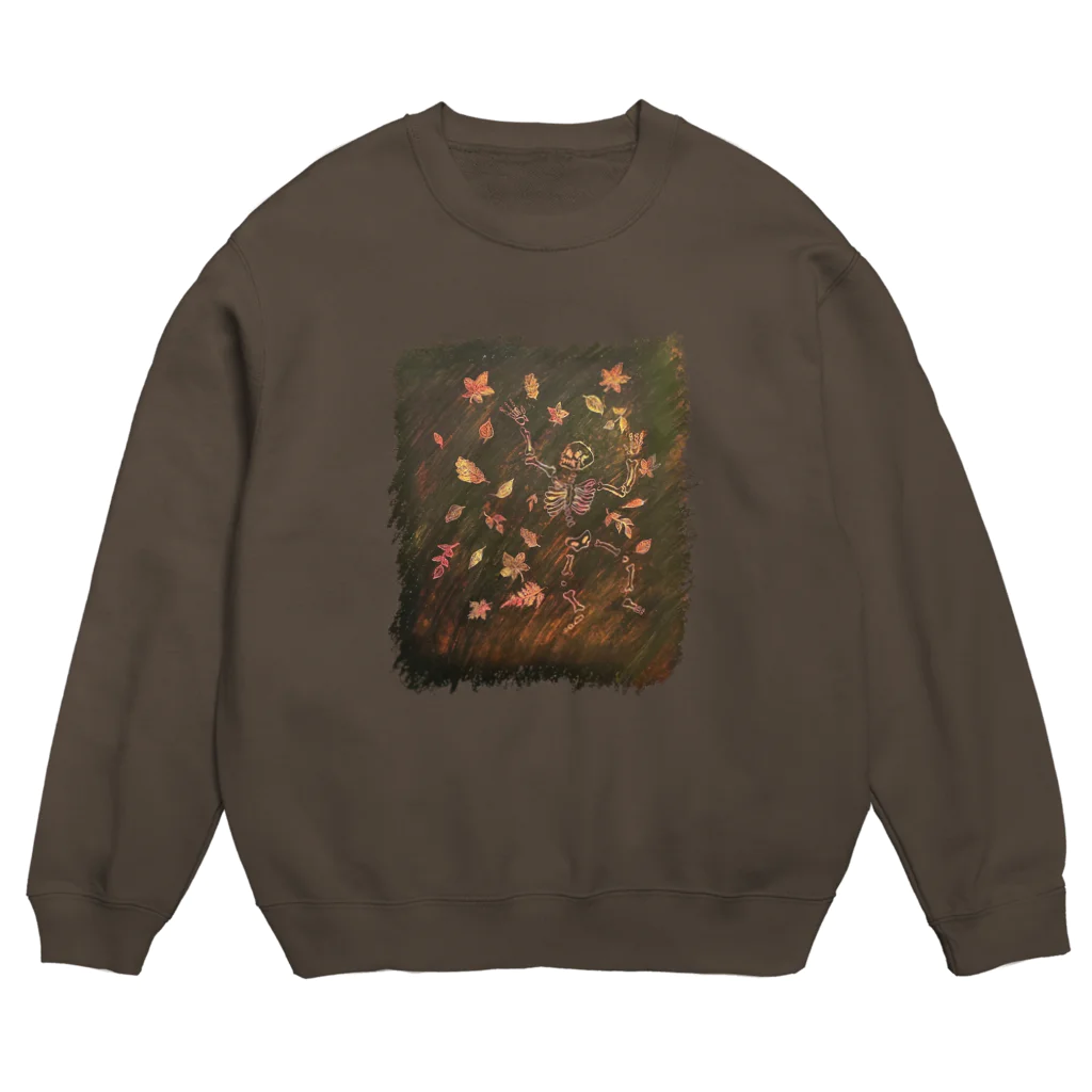 crayonerdのオータムガイコツちゃん Crew Neck Sweatshirt