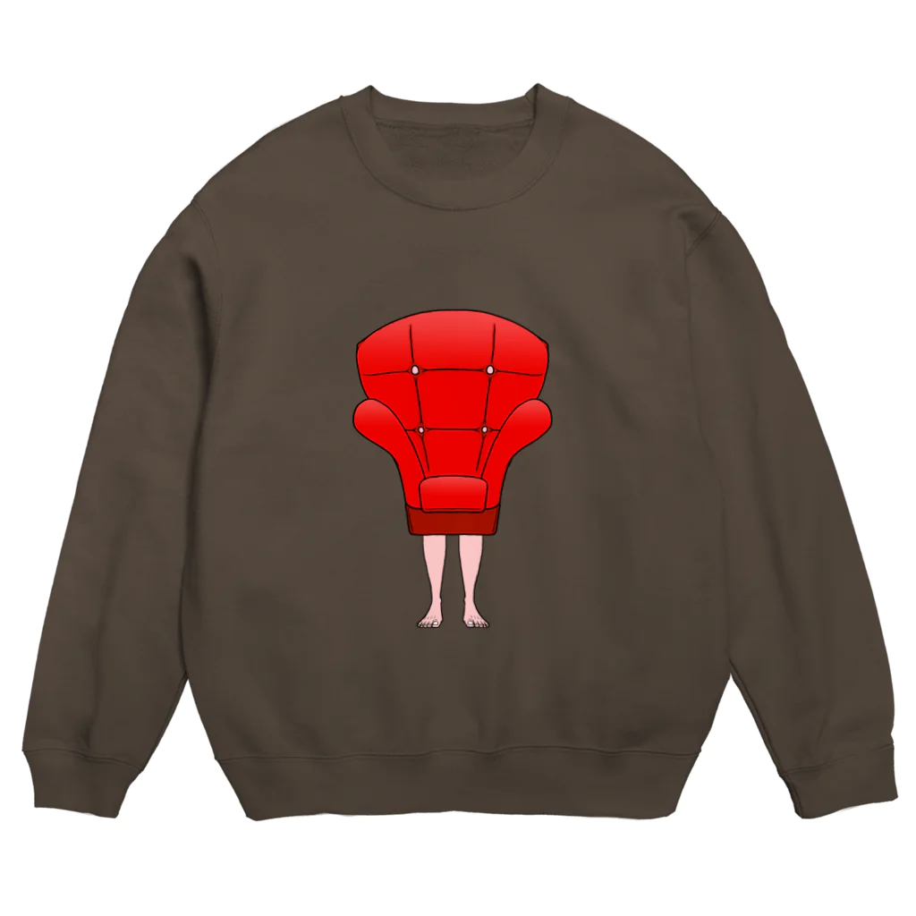 dougaseiseitokoroの足の生えた椅子 Crew Neck Sweatshirt