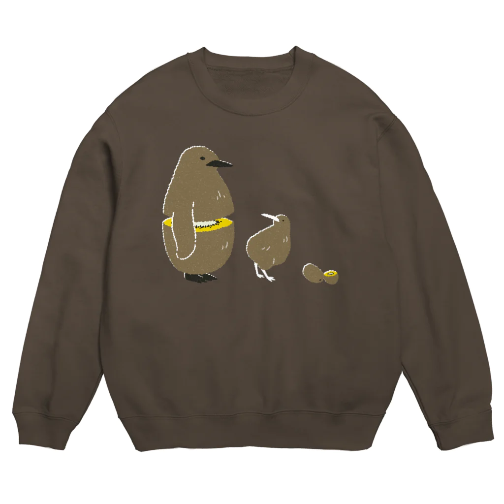 123izmのキウイなキングペンギン雛（ゴールデン） Crew Neck Sweatshirt