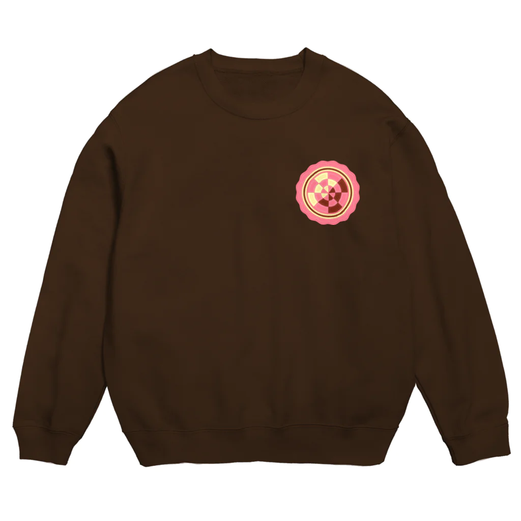 ハナドリカ SUZURI店の花の形の板チョコ(苺) Crew Neck Sweatshirt