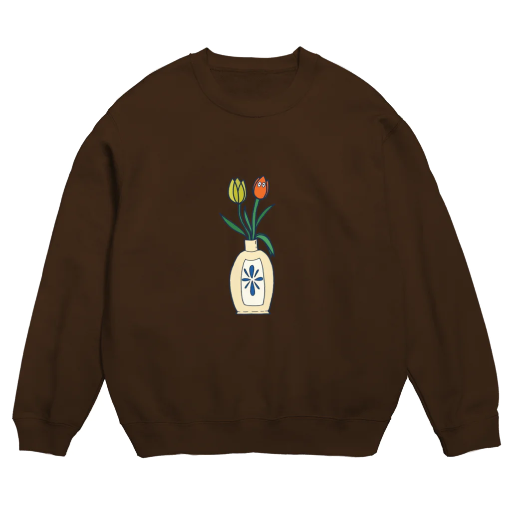 moriotousaoのチューリップさんステッカー Crew Neck Sweatshirt