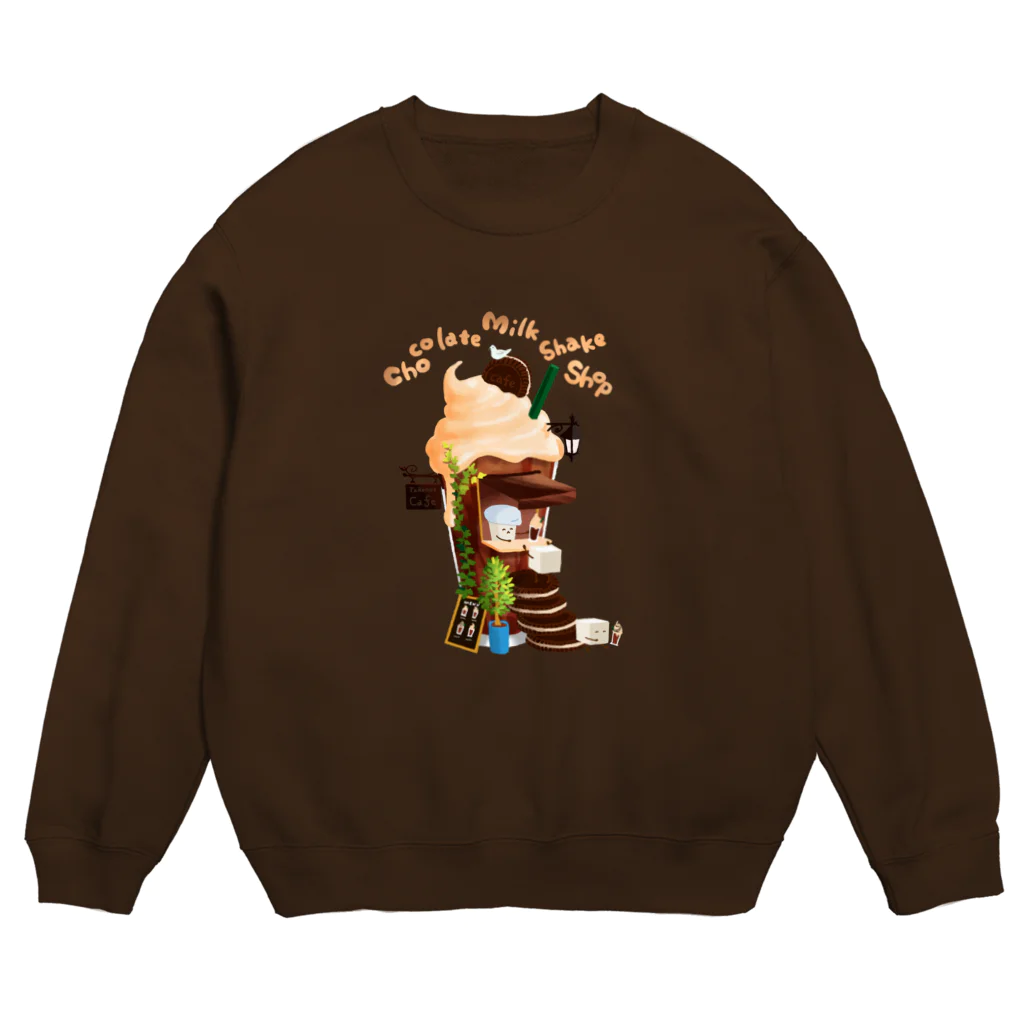 喫茶角砂糖のチョコレートミルクシェイクショップ Crew Neck Sweatshirt