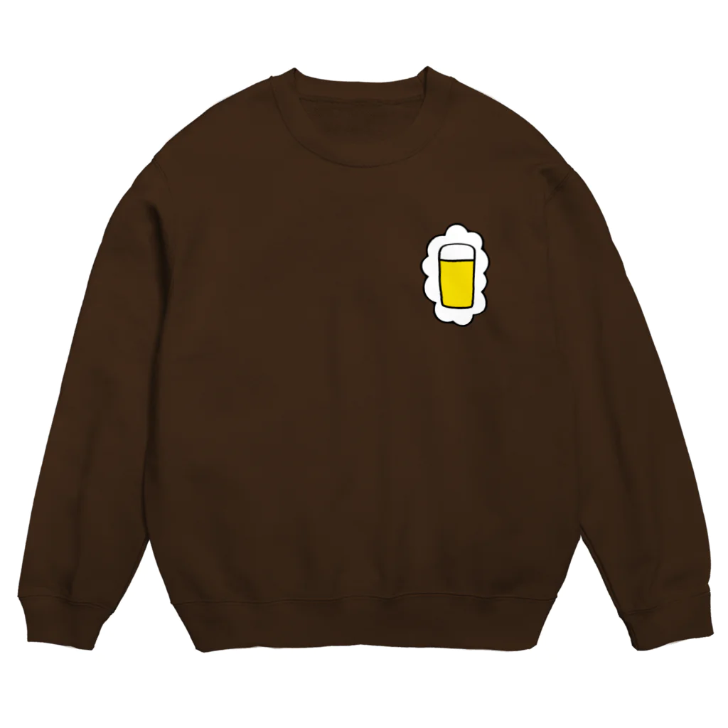 KAWAGOE GRAPHICSの頭の中はビールでいっぱい Crew Neck Sweatshirt