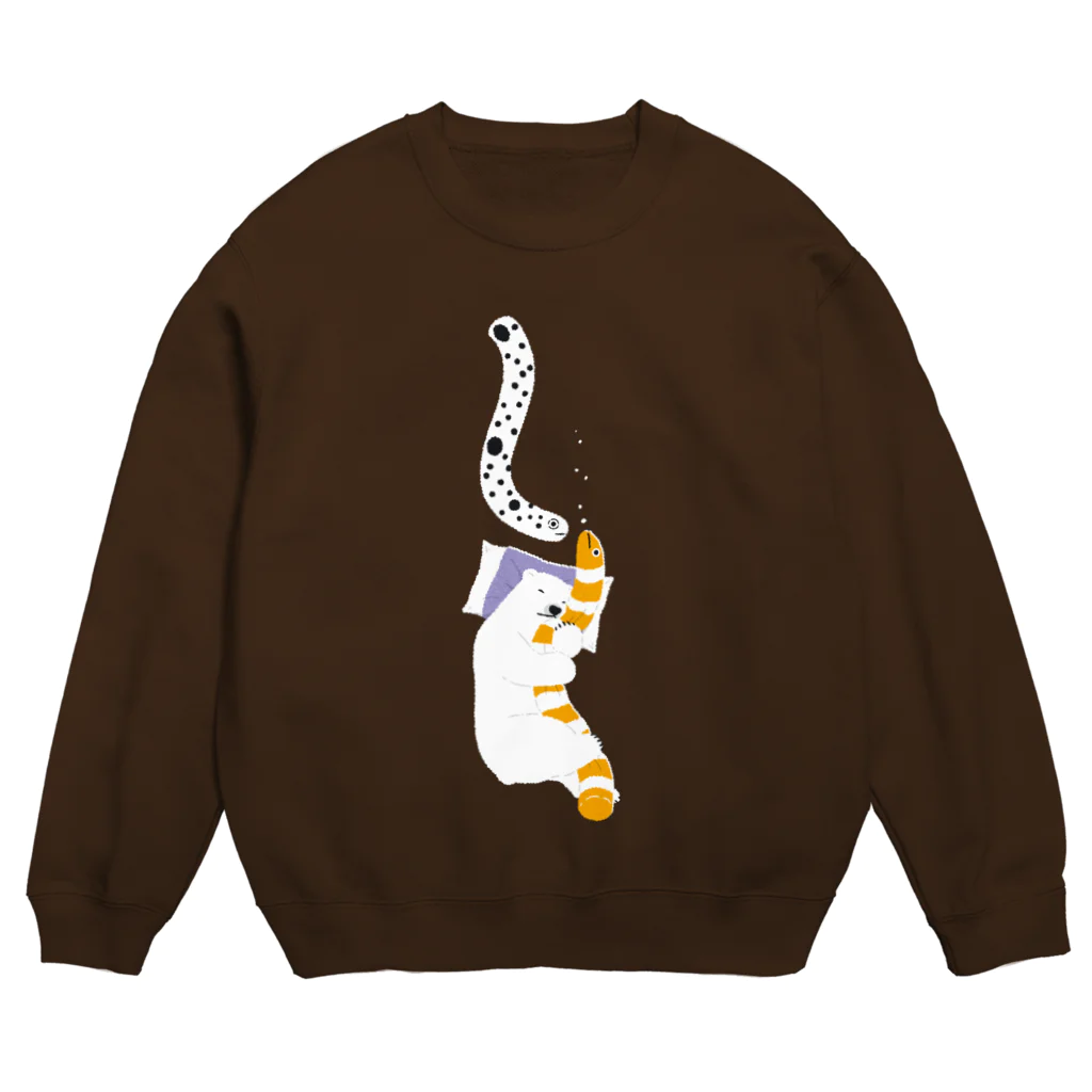 123izmの眠りシロクマ Crew Neck Sweatshirt