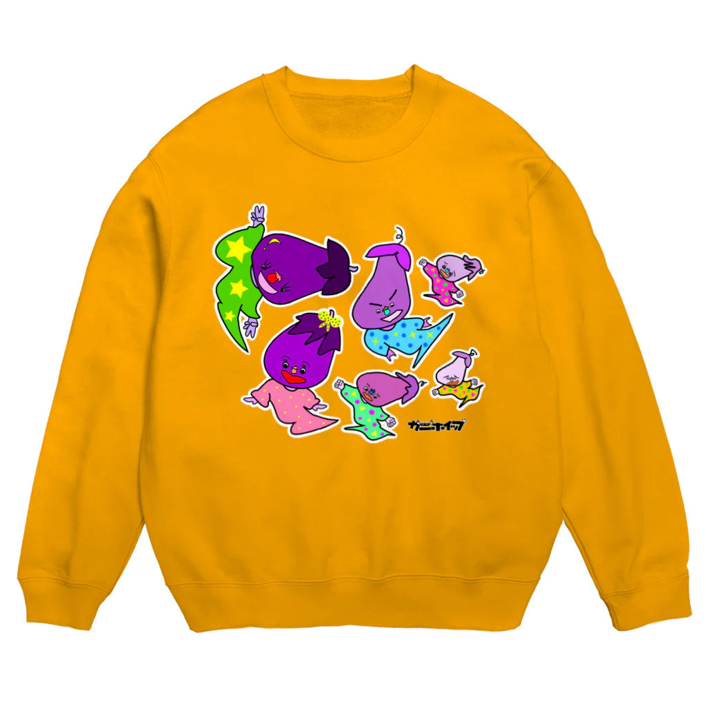 カニホイップのナスの食べ頃 Crew Neck Sweatshirt