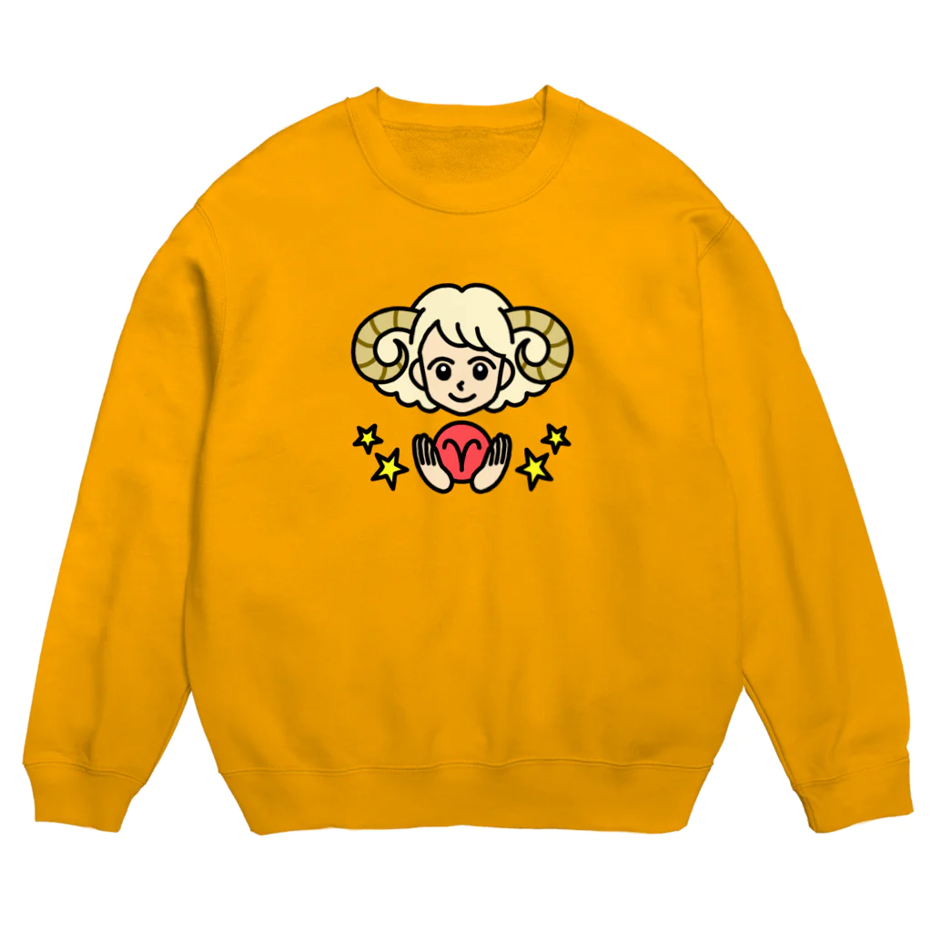 Yukarinaの星座ショップのおひつじ座♈ Crew Neck Sweatshirt