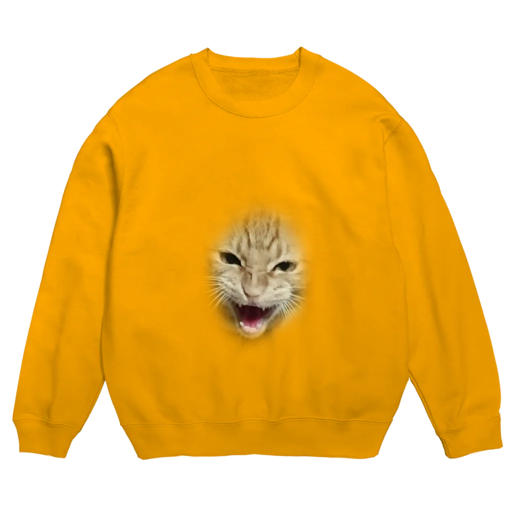 彼岸87の威嚇しているももたくん Crew Neck Sweatshirt