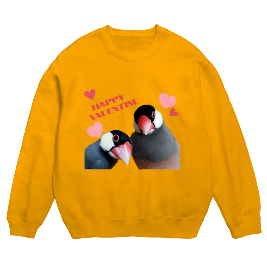 harupink🌸ペット似顔絵illustのハッピーバレンタインぶんちょ Crew Neck Sweatshirt