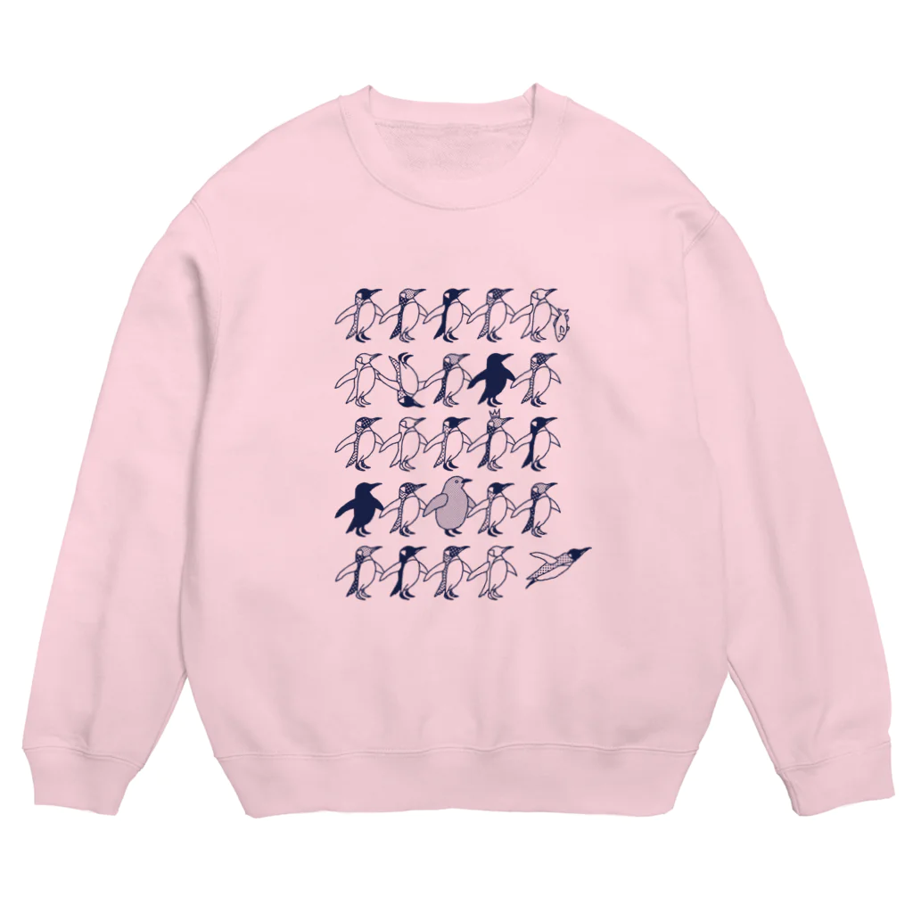 Icchy ぺものづくりのペンギンパターン Crew Neck Sweatshirt