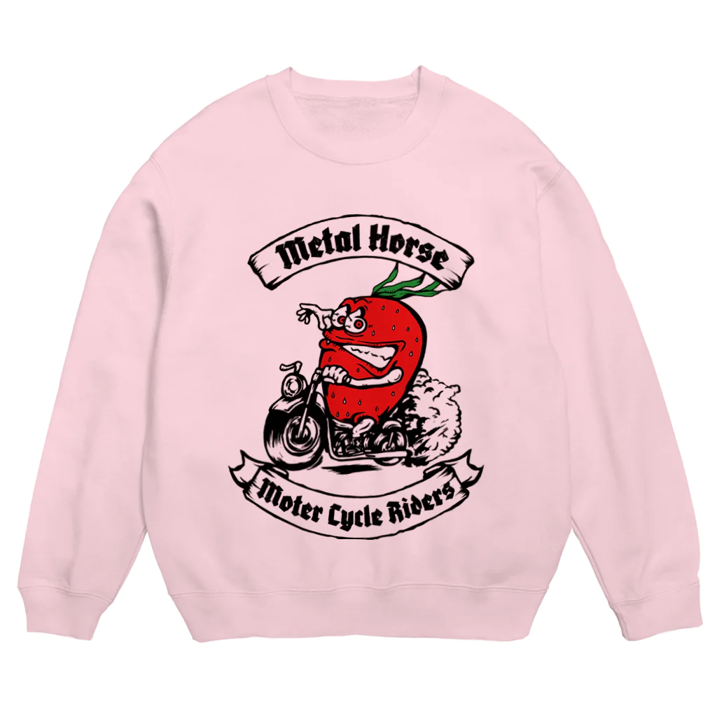 METAL HORSE 金属の馬のMETAL HORSE いちごモンスター Crew Neck Sweatshirt