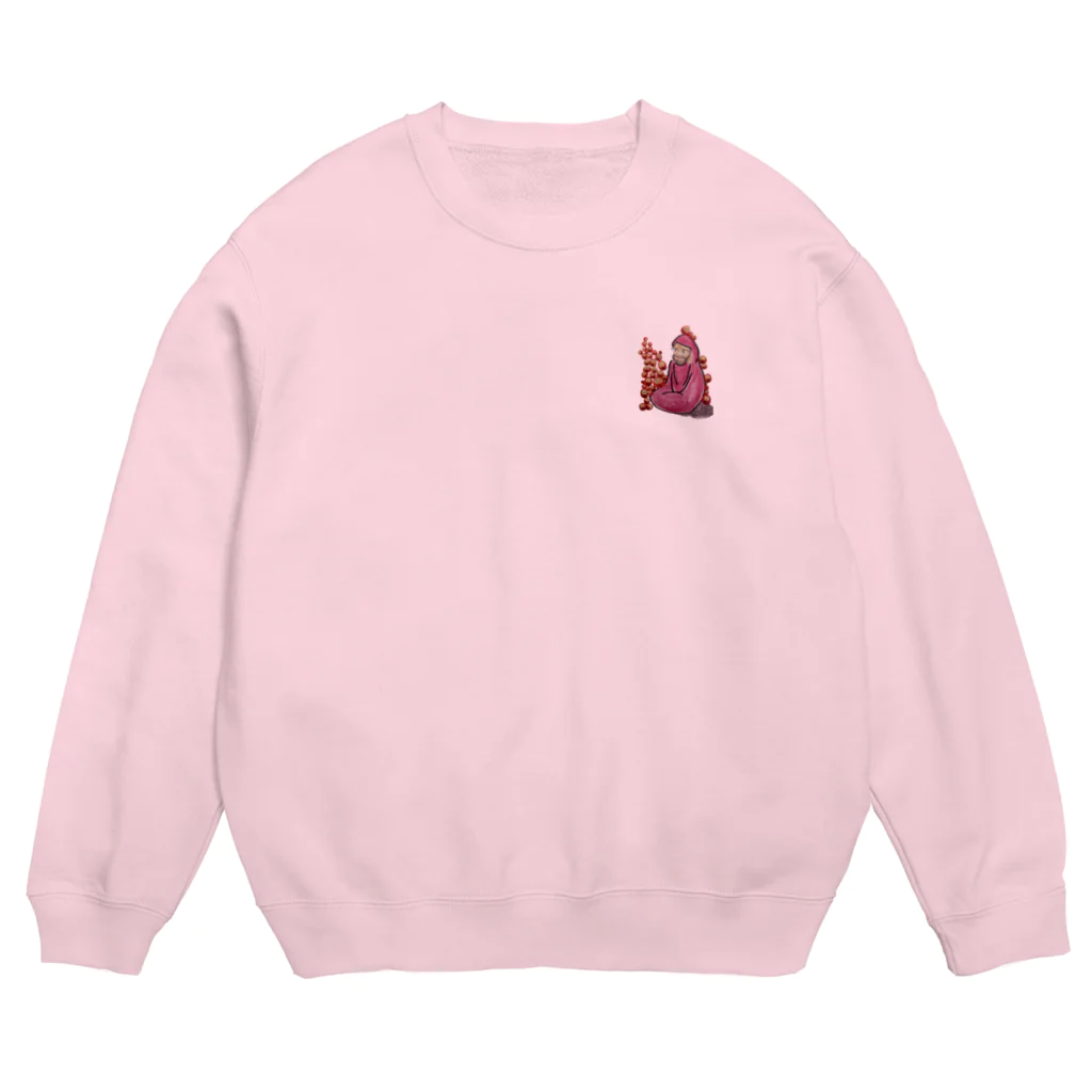 楕円丸のマラカスの達磨　子ダルマに説法 Crew Neck Sweatshirt