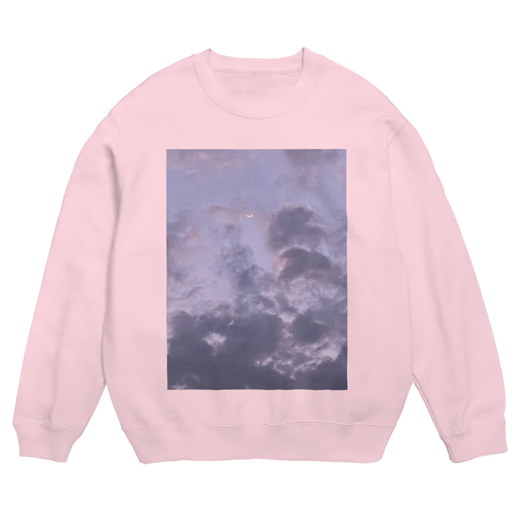 チャーミング・チャンの雲と月 Crew Neck Sweatshirt