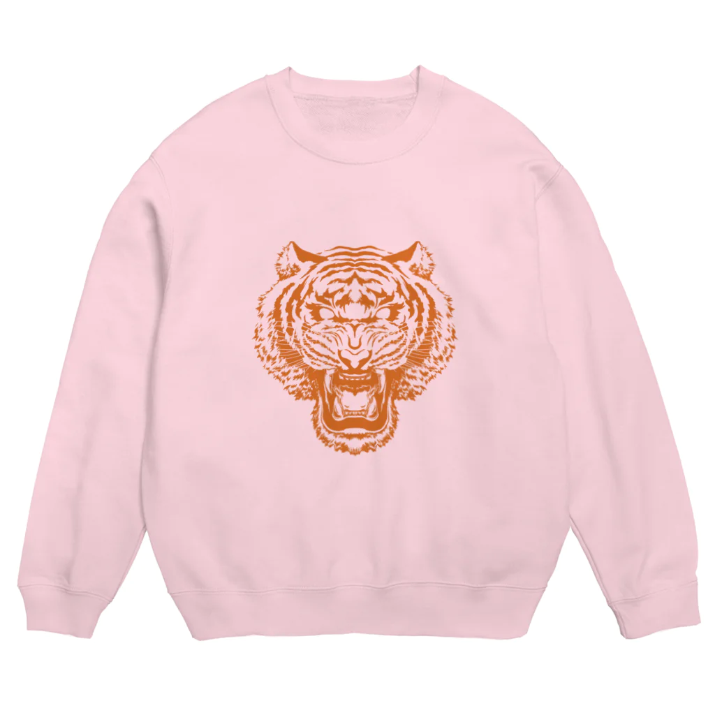 Poooompadoooourのトラ(きいろ/白目) Crew Neck Sweatshirt