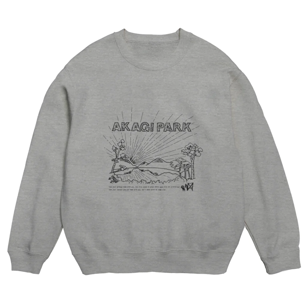 Too fool campers Shop!のAKAGI★park02(黒文字) Crew Neck Sweatshirt