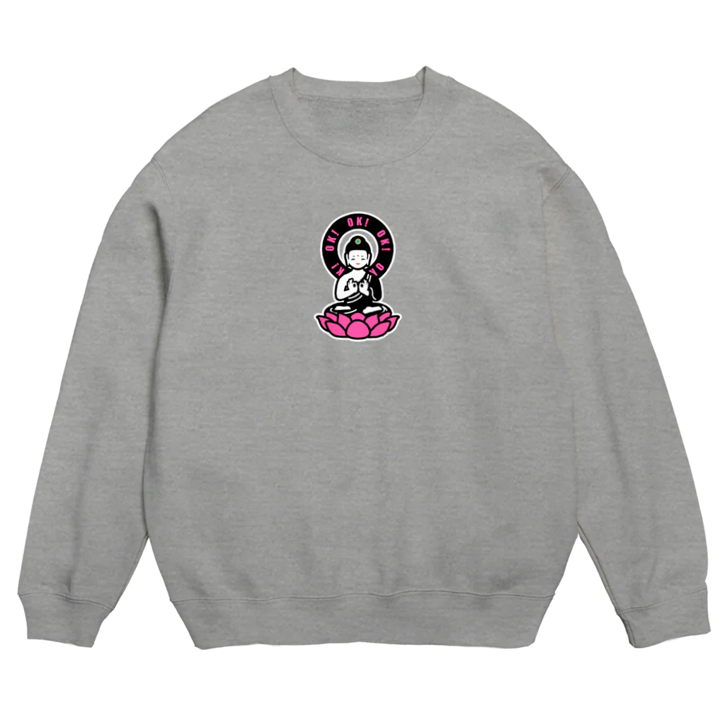 くねくね道のOK! BUDDHA Crew Neck Sweatshirt