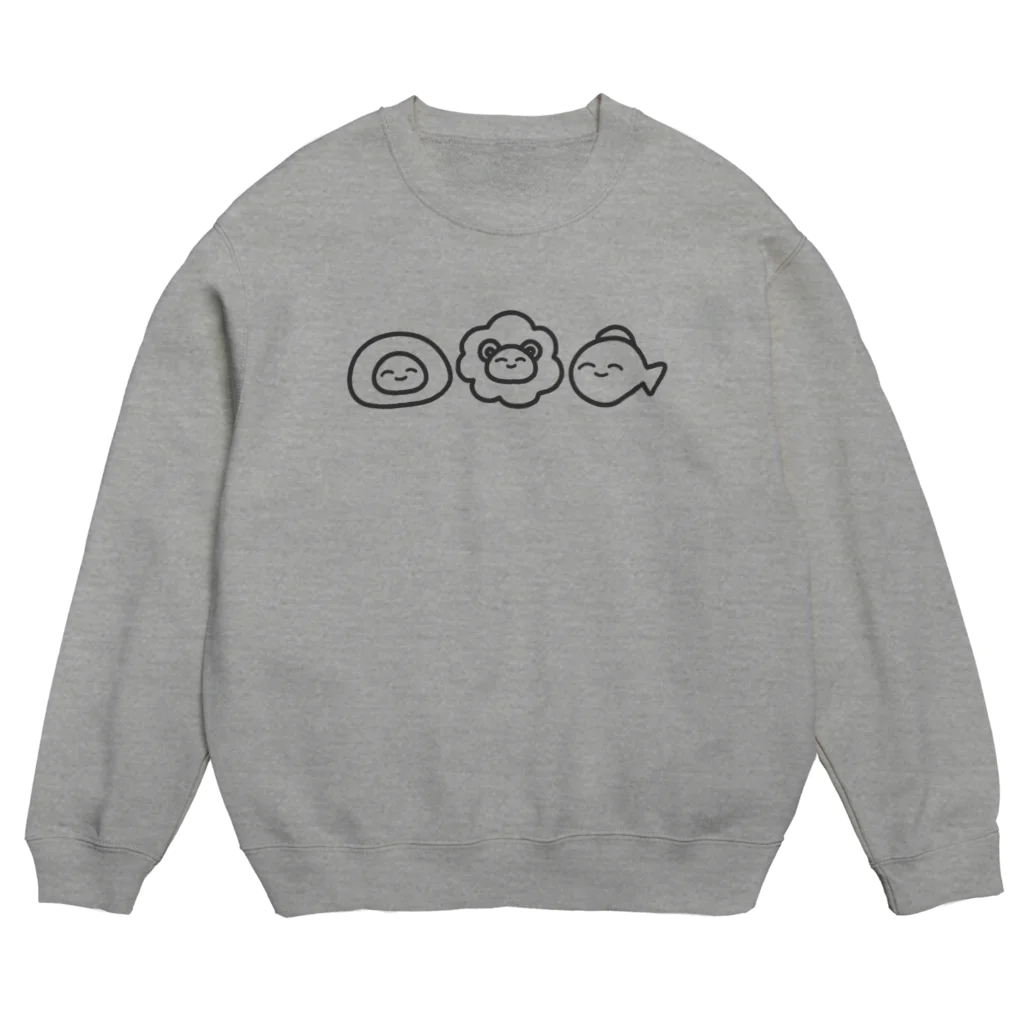 しゃけたまーけっとのモノクロぴちぱ Crew Neck Sweatshirt