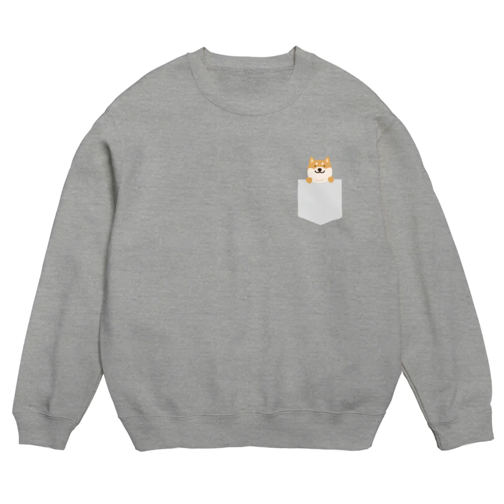 semioticaのひょっこり柴犬（グレー） Crew Neck Sweatshirt