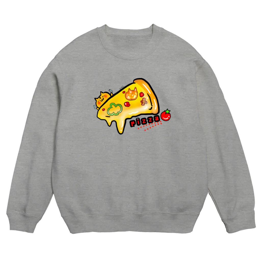 まめのき。のねこピザ① Crew Neck Sweatshirt