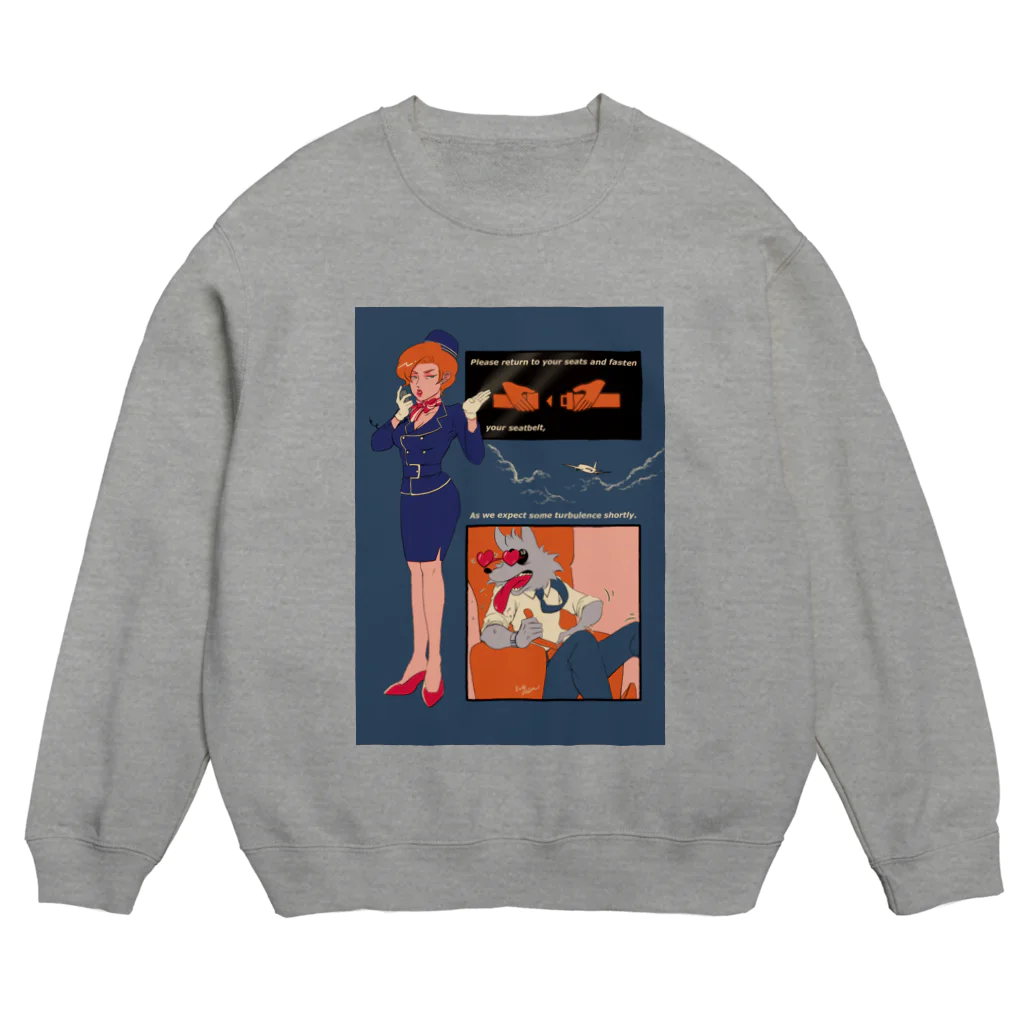 エンドーハイロウ (イラストレーター)のシートベルトをお締め下さい Crew Neck Sweatshirt