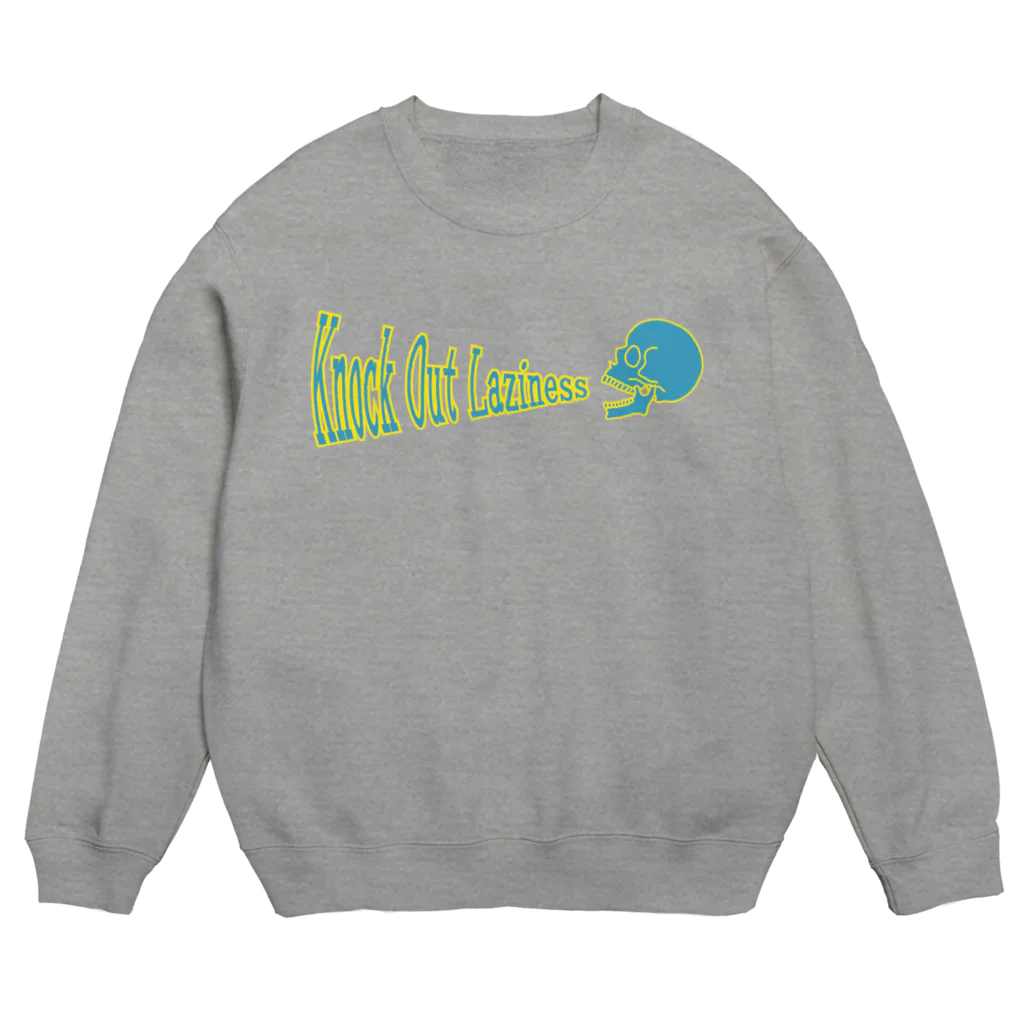 Knock Out Lazinessのskull logo sweat(GR) スウェット