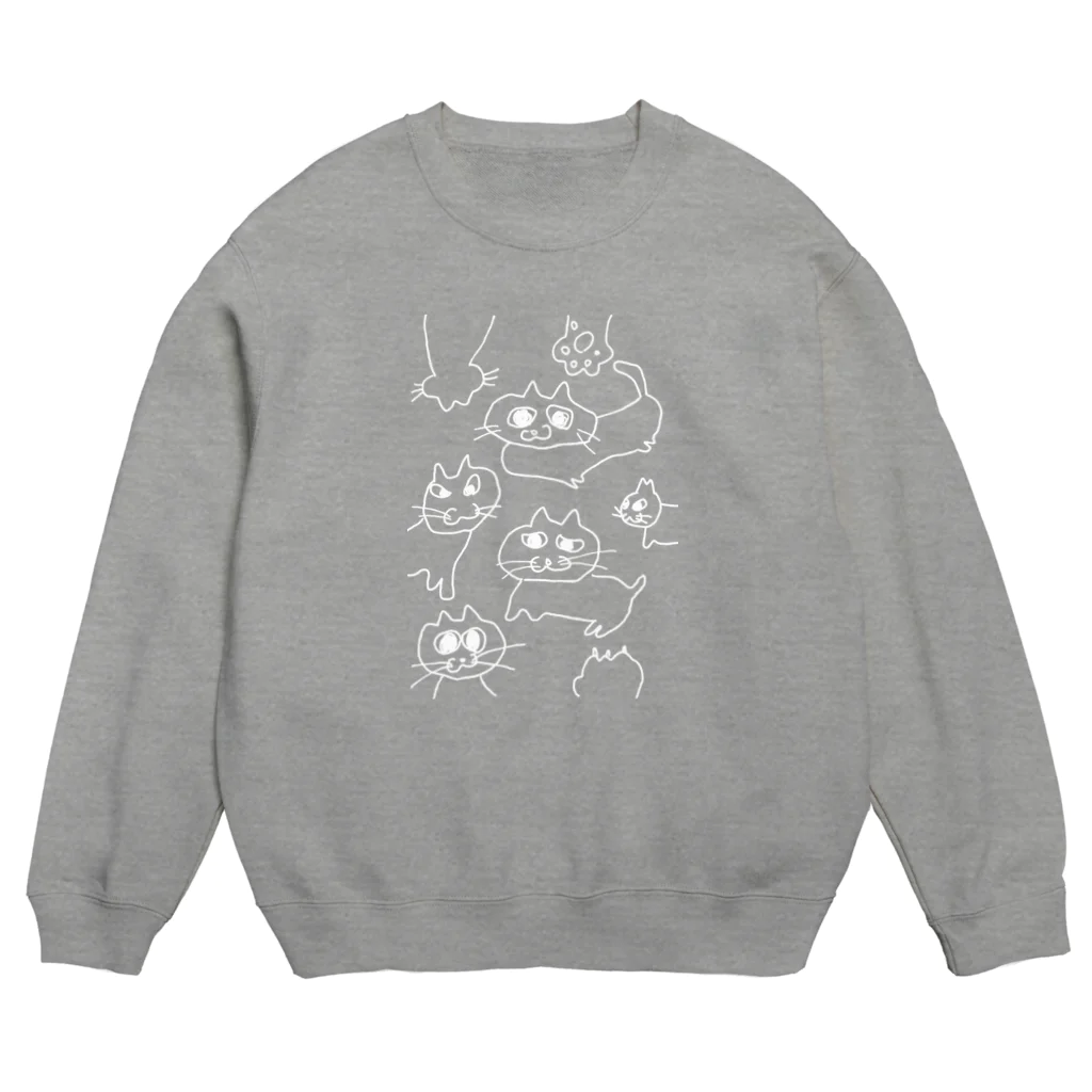 えだもものnekoneko!（白） Crew Neck Sweatshirt