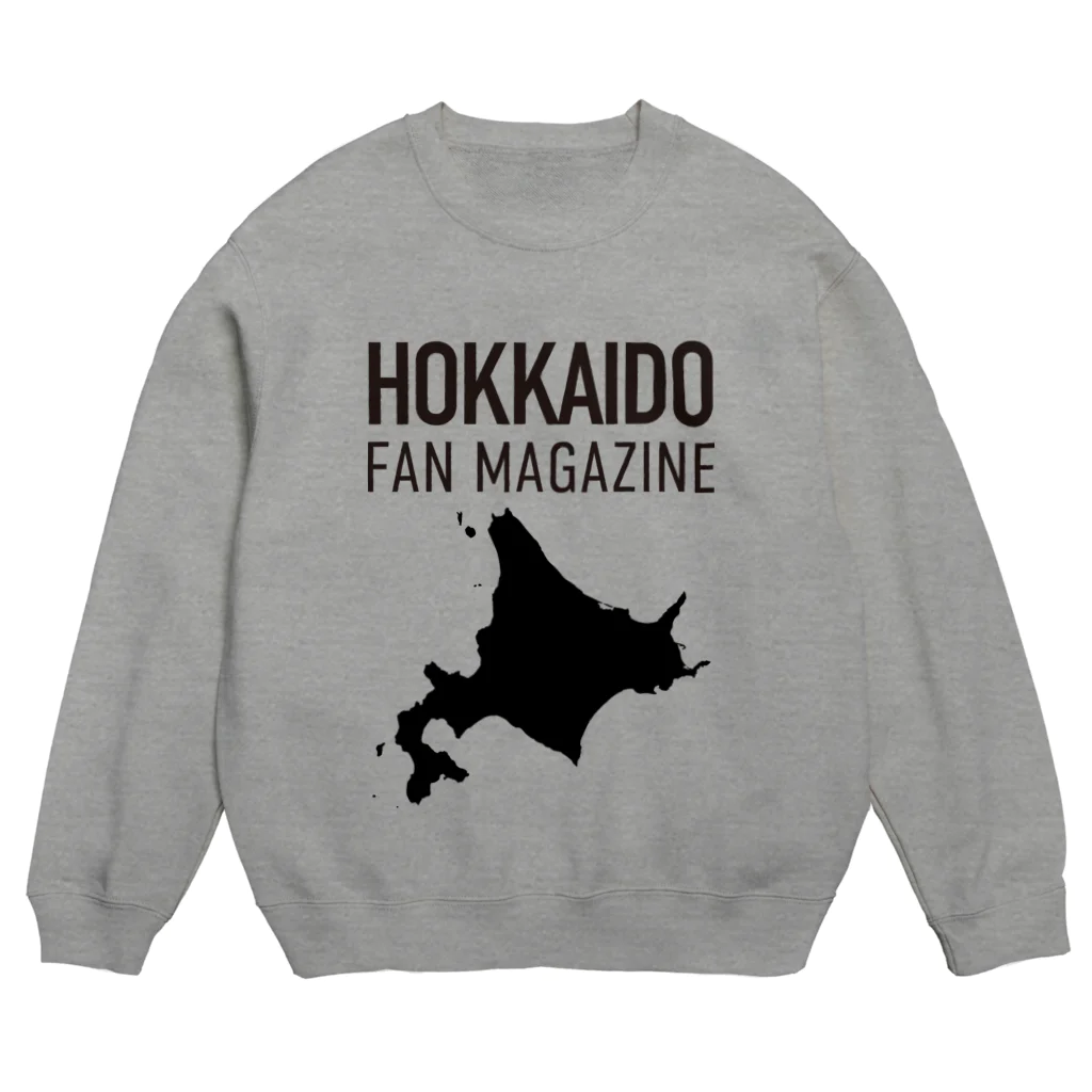 北海道ファンマガジン編集部の北海道ファンマガジン黒地図ロゴ Crew Neck Sweatshirt