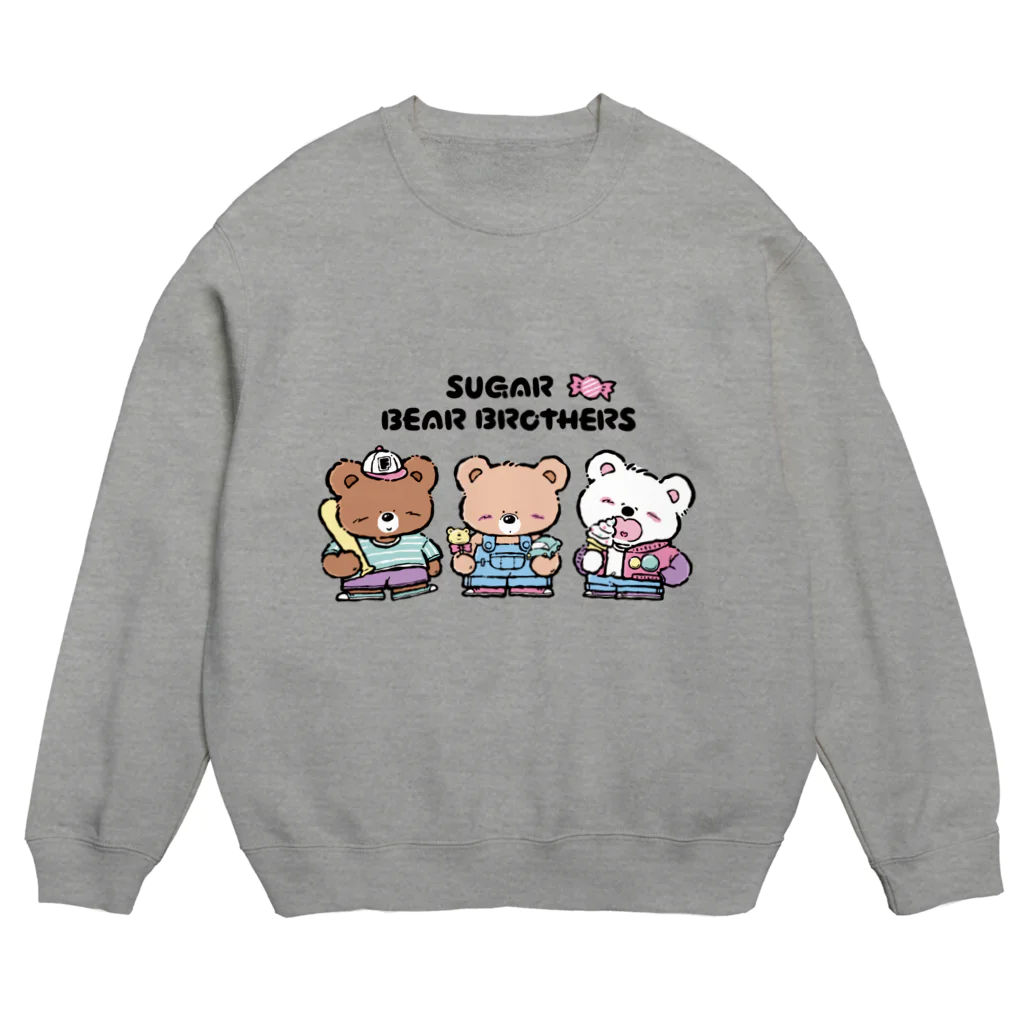 fancy.pの甘党🍬🍪🍫クマきょうだい Crew Neck Sweatshirt