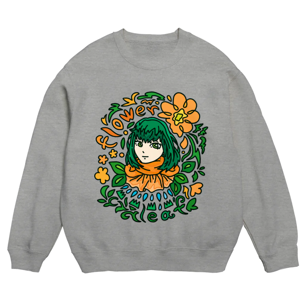 ハナドリカ SUZURI店の花と緑の使い手 Crew Neck Sweatshirt